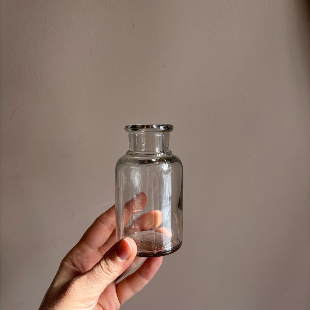 Vintage Mini Clear Glass Vase